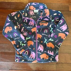 Columbia Kids Fleece Jacket - Multicolor Animal Print